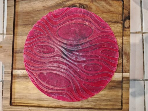 Tapis aspect bois en cercle – Image 2