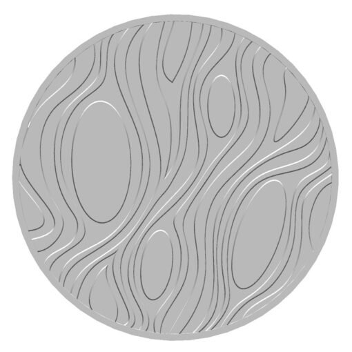 Tapis aspect bois en cercle