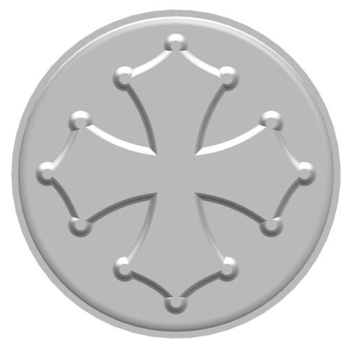 Tapis croix occitane en cercle