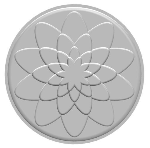 Tapis aspect fleur en cercle