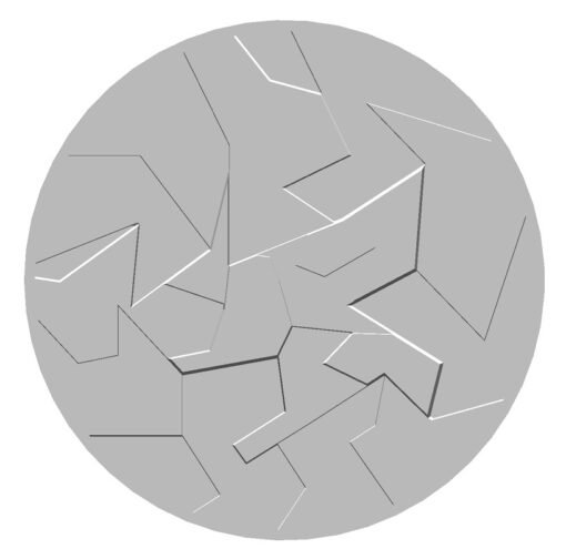 Tapis aspect iceberg en forme de cercle